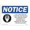 Signmission OSHA Notice Sign, 7" Height, Rigid Plastic, FullHalf Face Air Purifying Sign With Symbol, Landscape OS-NS-P-710-L-12966 - alternate 1